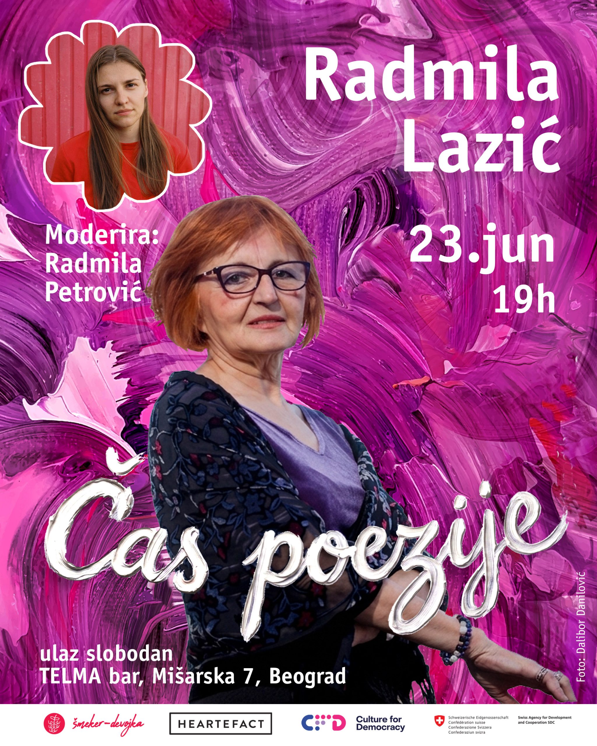 Cas poezije plakat Radmila Lazic scaled